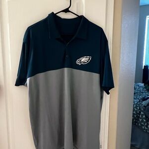 Men's Philadelphia Eagles Green and Gray Golf Polo Shirt